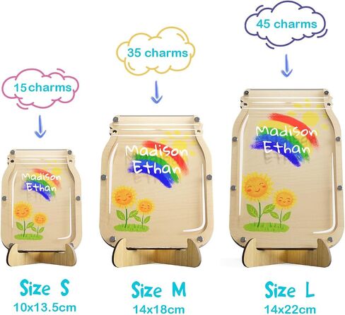 Bemaystar Reward-Jar:Classroom Reward Jar for Kids, Behavior Reward Chart for Girls Boys, Behavior Training Classroom Home(45 Charms） in Saudi Arabia