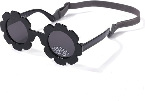 Baby Polarizrd Sunglasses with Strap Flexible Bendable Sun Flower Glasses for Newborn Infant Age 0-24 Months in Kuwait