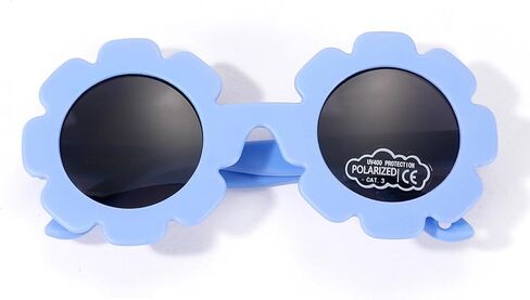 Baby Polarizrd Sunglasses with Strap Flexible Bendable Sun Flower Glasses for Newborn Infant Age 0-24 Months in Kuwait