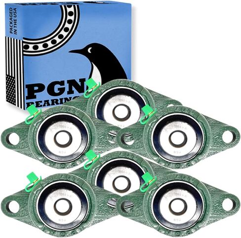 PGN UCFL206-20 Pillow Block Bearing - Pack of 4 Flange Mounted Pillow Block Bearings - Chrome Steel Bearings with 1 1/4" Bore - Self Alignment in Kuwait