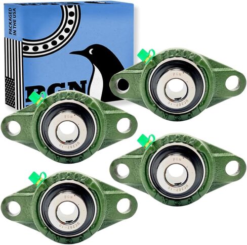 PGN UCFL206-20 Pillow Block Bearing - Pack of 4 Flange Mounted Pillow Block Bearings - Chrome Steel Bearings with 1 1/4" Bore - Self Alignment in Kuwait