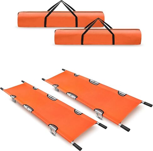 Folding Stretcher for Medical Emergency with Heavy Duty Handles, Straps and Carrying Case, High-Grade Aluminum Alloy Portable Travel Emergency Medical Stretcher for Patient Transport in Saudi Arabia