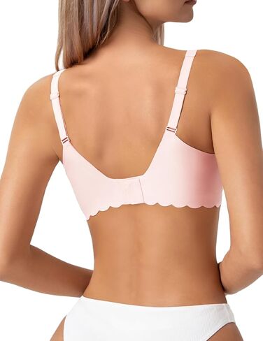 Wireless Bras for Women Push Up Full Coverage Seamless No Underwire Support Lift Bra Comfort Smoothing Wavy Bralette in Saudi Arabia