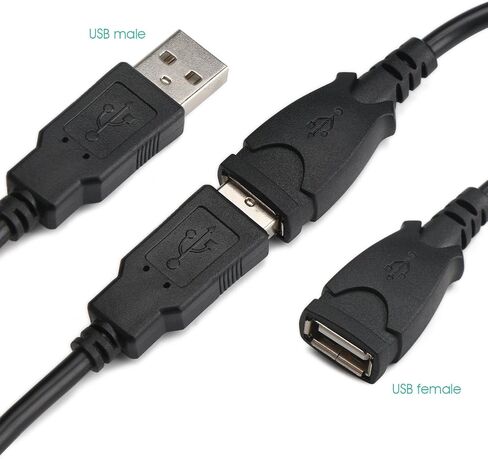 DROK مقاطع التمساح النحاسية مع أسلاك USB ذكر إلى موصل أنثى، 13.35 بوصة يؤدي اختبار مع مقاطع التمساح، المشابك الربيعية لاختبار الدائرة 2 × 18 AWG 3-5A in Kuwait