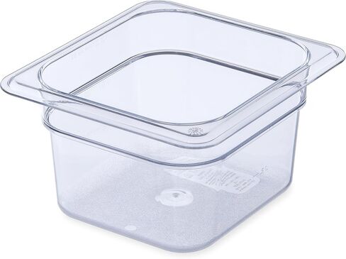 Carlisle FoodService Products Plastic Food Pan 1/6 Size 4 Inches Deep Clear in Saudi Arabia