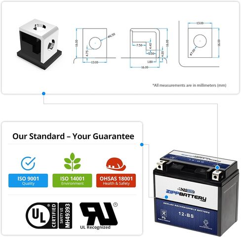 Chrome Pro 12-BS iGel Maintenance Free Replacement Battery with Digital Display for ATV, Motorcycle, Scooter, and UTV: 12 Volts, 1.2 Amps, 10.5Ah, Nut and Bolt (T3) Terminal in Saudi Arabia