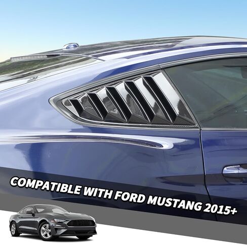 Rear Window Louvers Cover Exterior Trim Compatible with Ford Mustang 2015-2023 (Black) in Saudi Arabia