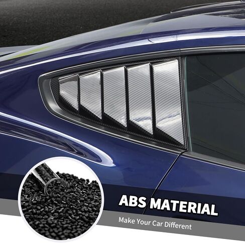 Rear Window Louvers Cover Exterior Trim Compatible with Ford Mustang 2015-2023 (Black) in Saudi Arabia