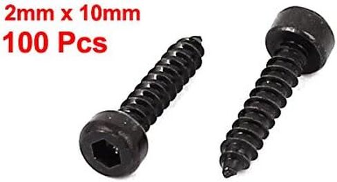 uxcell 2mm x 10mm Threaded Carbon Steel Hex Head Self Tapping Screws 100pcs in Saudi Arabia
