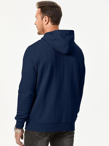 JMIERR Mens Hoodie Pullover Long Sleeve Casual Fashion Texture Sweatshirts Drawstring Hooded Shirt with Pocket in Saudi Arabia