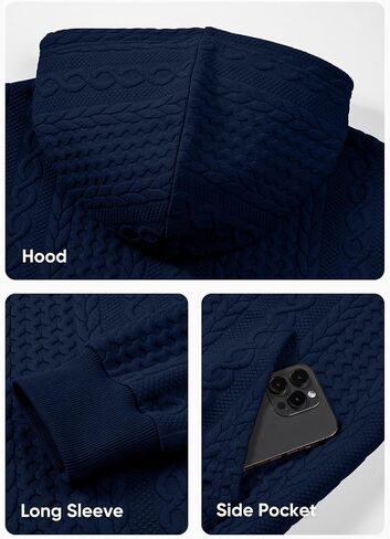 JMIERR Mens Hoodie Pullover Long Sleeve Casual Fashion Texture Sweatshirts Drawstring Hooded Shirt with Pocket in Saudi Arabia