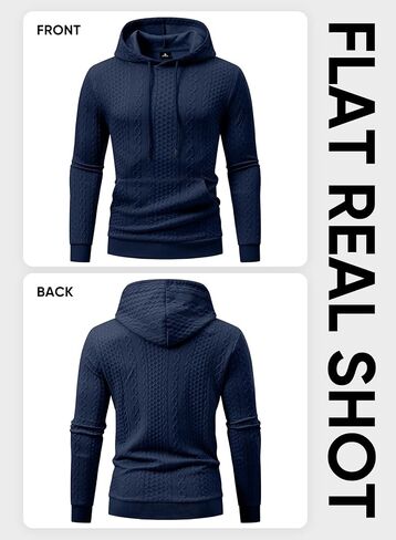 JMIERR Mens Hoodie Pullover Long Sleeve Casual Fashion Texture Sweatshirts Drawstring Hooded Shirt with Pocket in Saudi Arabia