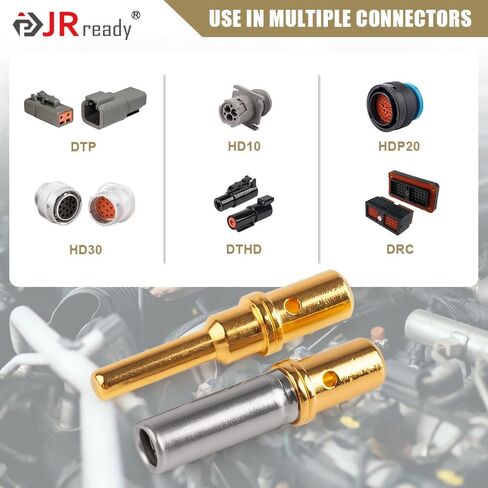 JRready Deutsch موصل دبابيس ومآخذ اتصالات صلبة حجم 20 - ST6282 20 زوج دبابيس ذكر 0460-202-20141/ دبابيس أنثى 0462-201-20141، محطات موصل DTM حجم السلك 20-22AWG in Saudi Arabia