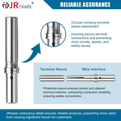 JRready Deutsch موصل دبابيس ومآخذ اتصالات صلبة حجم 20 - ST6282 20 زوج دبابيس ذكر 0460-202-20141/ دبابيس أنثى 0462-201-20141، محطات موصل DTM حجم السلك 20-22AWG in Saudi Arabia