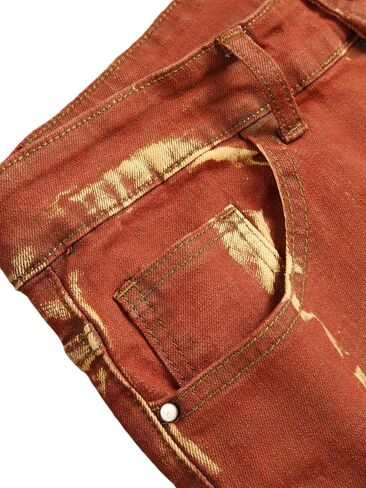 Men’s Jeans Slim Fit Skinny Jeans for Men, Stacked Straight Leg Fashion Ripped Jeans Pants for Men in Saudi Arabia