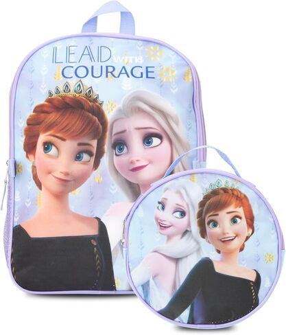 Fast Forward Disney Princess Girls Backpack and Lunch Box Set - 2 Piece 15 Inch School Backpack With Detachable Lunch Bag Set, Size One Size, Disney Princess Heart Lunch in Saudi Arabia