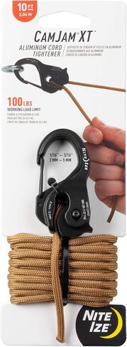 Nite Ize NCJ-01-4R3 CamJam Tie Down Rope Carabiner Clip، حبل مشدود 4 عبوات، 4 قطع in Kuwait