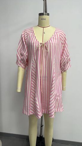 Pdxnyxx Y2k Shorts Romper Tie Front Casual Maternity V Neck Vacation Cute Puff Sleeve Summer Tshirt Rompers in Saudi Arabia