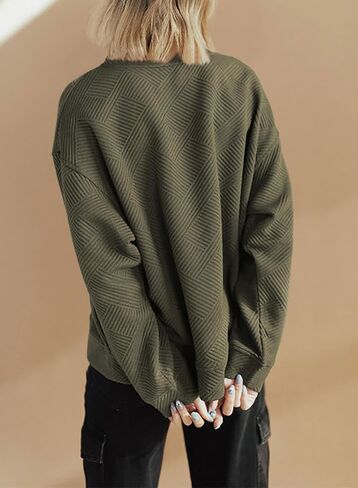SHEWIN Womens Oversized Sweatshirt Fall Fashion 2024 Long Sleeve Tops Casual Crewneck Sweatshirts with Pockets in Saudi Arabia