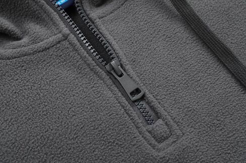 GIMECEN المرأة القطبية الصوف هوديس ربع البريدي البلوز طويلة الأكمام البلوزات عارضة السترة سترة مع جيب in Kuwait