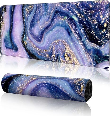Polka Dot White Large Desk Mat Desk Pad,Extended Large Mouse Pad Cute Mouse Pads For Desk Accessories,31.5 x 11.8Inch Long Computer Keyboard MousePad Mouse Mat with 3mm Non-Slip Base and Stitched Edge in Kuwait