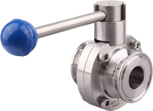DERNORD Sanitary Butterfly Valve with Pull Handle Stainless Steel 304 Tri Clamp Clover (1 Inch) in Kuwait