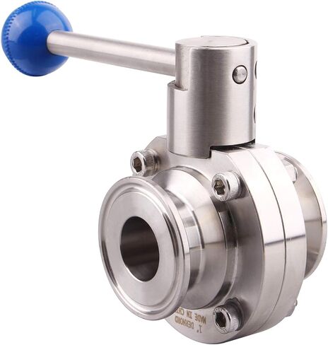 DERNORD Sanitary Butterfly Valve with Pull Handle Stainless Steel 304 Tri Clamp Clover (1 Inch) in Kuwait