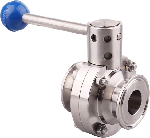 DERNORD Sanitary Butterfly Valve with Pull Handle Stainless Steel 304 Tri Clamp Clover (1 Inch) in Kuwait