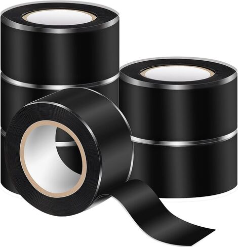 Amylove 6 Roll 1in(W) x10ft(L) Waterproof Self Fusing Silicone Tape Pipe Repair Insulation Rubber Tape for Leaks for Sealing Heavy Duty Hose Leak, Wrapping Electrical Wire, Tool Fixing in Saudi Arabia