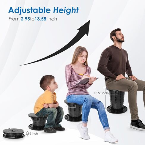 Upgrade Retractable Portable Toilet Travel Toilet Adjustable Height Camping Toilet Portable Potty for Adults Kids Black in Saudi Arabia