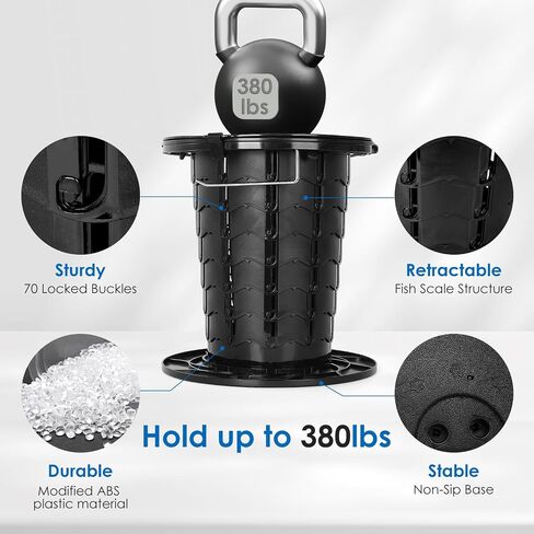 Upgrade Retractable Portable Toilet Travel Toilet Adjustable Height Camping Toilet Portable Potty for Adults Kids Black in Saudi Arabia