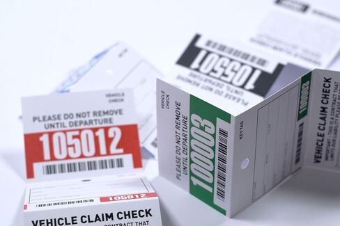 3 Part Valet Tickets with Barcode (Red) in Saudi Arabia