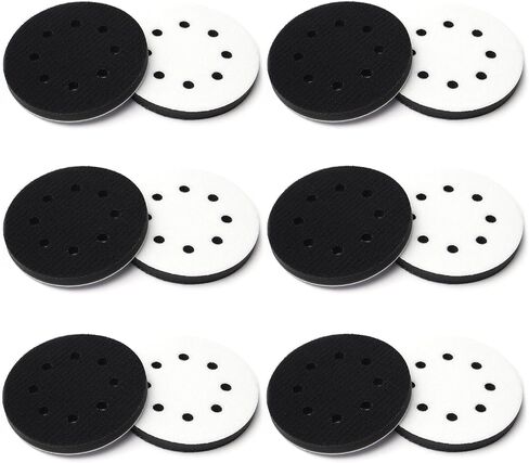 Orbital Sander Foam Pad, 5 inch 8 Holes Hook and Loop Backing Pad, Soft Sander Cushion Pad, Foam Sanding Pads for Orbital Sander (Pack of 5) in Saudi Arabia