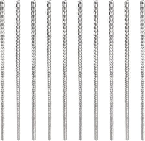 Fully Threaded Rod 304 Stainless Steel Rod Bar Studs, [for Clamps and U-Bolts] - M4 x 120mm Male Threaded/Silver/10Pack in Saudi Arabia