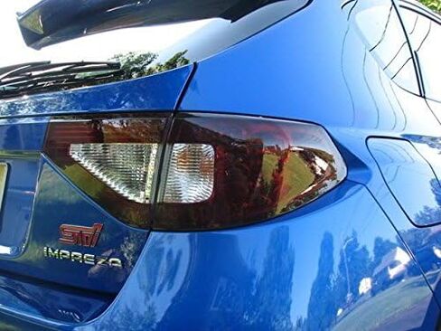 SlickMod Precut Vinyl Tint Cover for 2008-2014 Subaru WRX Taillights with Cutout (Hatchback) (Red-Out) in Saudi Arabia