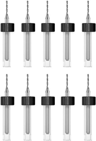 Micro Drill Bit -10pcs 1.1mm PCB Drill Bits with 1/8 Inch Shank Tungsten Carbide Rotary Tool for Printing Circuit Board/Stone/CNC Engraving in Saudi Arabia