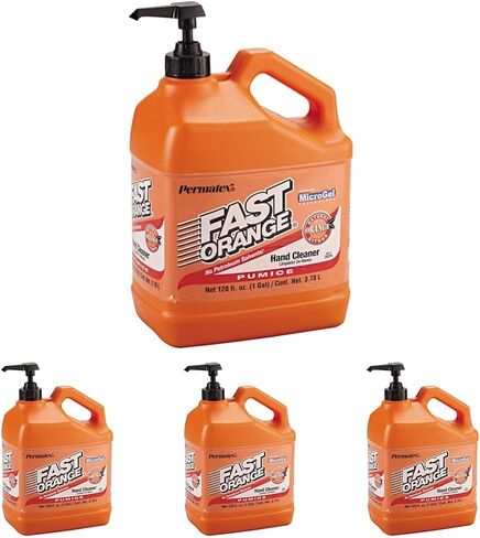 Permatex 25219 Fast Orange Pumice Lotion Hand Cleaners, Citrus, Bottle with Pump, 1 gal, 128 Fl Oz (Pack of 1) in Saudi Arabia