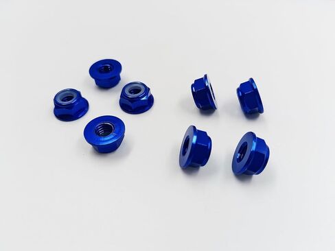 M3 30pcs Nylon Insert Flanged Lock Nuts Aluminum Alloy Self-Locking Nuts for RC Airplane FPV Quadcopter Drone Motor Prop Adapter FPV Parts (Blue, M3) in Saudi Arabia