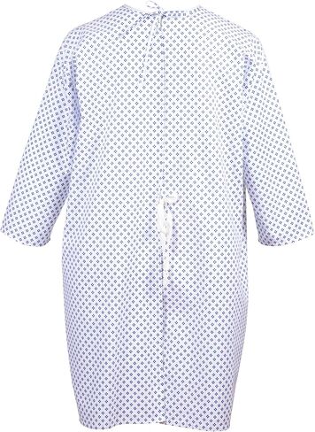 Hospital Gown 6 Pack - Patient Gowns Fits Up to 2XL - Hospital Gowns for Women and Men - 45" Long & 62" Wide - Cotton Blend Medical Patient Gowns White in Saudi Arabia
