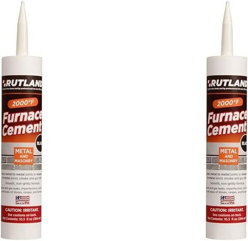 Rutland Products Black, 10.3 fl oz Cartridge Furnace Cement, 10 in Kuwait