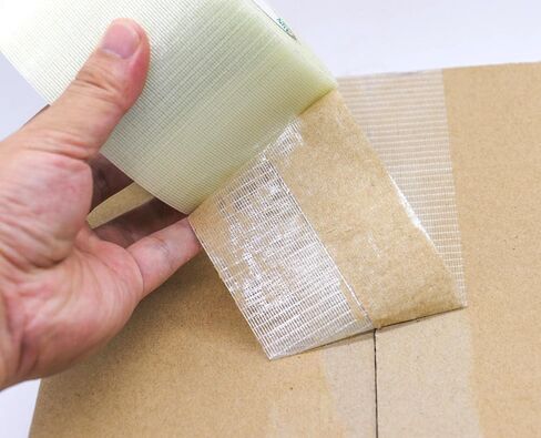 BOMEI PACK Fiber Reinforced Packing Tape, Clear Bi Directional Filament Strapping Tape 3Inch x 55yds 6.7Mil, Total 110yds in Saudi Arabia