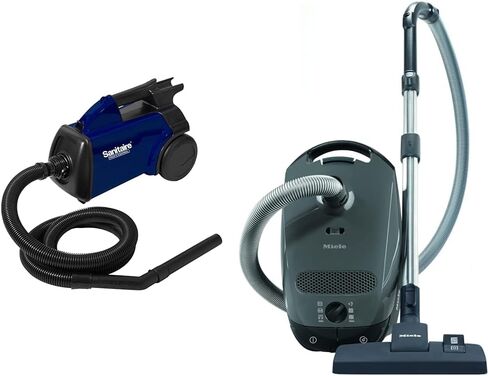 Sanitaire Professional Compact Canister Vacuum Cleaner, SL3681A Blue,Black & Eureka Whirlwind Bagless Canister Vacuum Cleaner, Lightweight Vac for Carpets and Hard Floors, Blue in Kuwait
