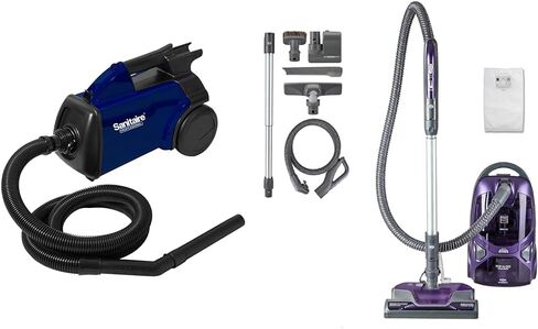 Sanitaire Professional Compact Canister Vacuum Cleaner, SL3681A Blue,Black & Eureka Whirlwind Bagless Canister Vacuum Cleaner, Lightweight Vac for Carpets and Hard Floors, Blue in Kuwait
