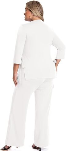 Plus Size 2 Piece Outfits for Women, Casual Tracksuits, Half Sleeve Lounge Sets, Elegant Wide Leg Pant Sets in Saudi Arabia