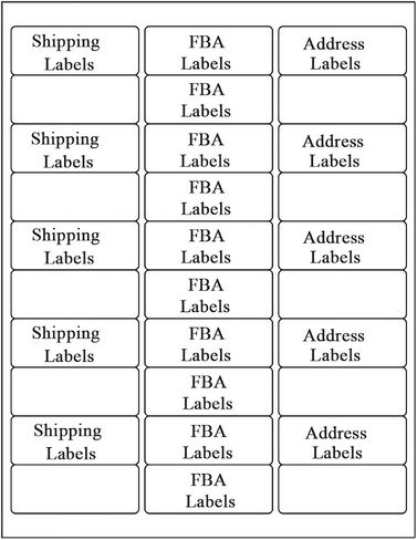 30-up Labels 3000 Stickers 100 Sheets 2.625 x 1 FBA Address Labels White Mailing Labels For Laser and Injet Printers in Saudi Arabia