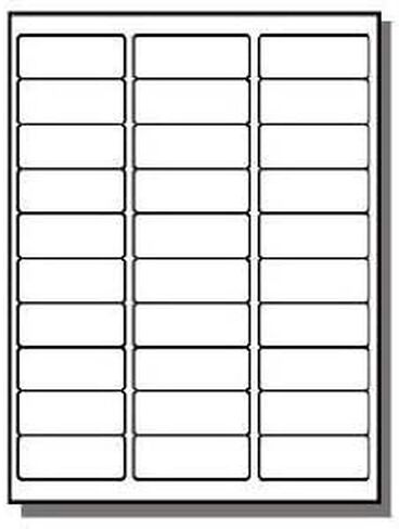 30-up Labels 3000 Stickers 100 Sheets 2.625 x 1 FBA Address Labels White Mailing Labels For Laser and Injet Printers in Saudi Arabia