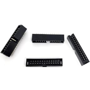 25-Pack 26P DC3 2.54mm 0.1" Pitch 26 Pins Male Box Headers 2x13 Dual Rows 26 Pins Male Straight Pin PCB DIP, Double-Row 2x13 26P DC3 2.54 mm DCS IDC Connector