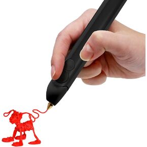 3Doodler Create+ 3D Printing Pen for Teens, Adults & Creators! - Black (2023 Model) - with Free Refill Filaments + Stencil Book + Getting Started Guide