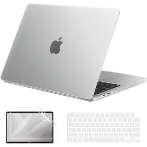 Compatible with MacBook Air 15 inch Case 2023 2024 Release M2 M3 A2941 A3114 with Touch ID, [Ultra Thin Armor] Matte Protective Hard Shell Case & Keyboard Cover & Screen Protector, Midnight Blue Clear