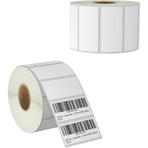 BETCKEY - 2" x 1.5" (51 mm x 38 mm) UPC Barcode & Address Labels Compatible with Zebra & Rollo Label Printer,Premium Adhesive & Perforated [16 Rolls, 16000 Labels]